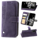 For Galaxy S20 Ultra Rotary Card Matte PU Leather Case with Card Slots & Photo Frame & Holder(Purple)
