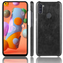 For Galaxy M11 Shockproof Litchi Texture PC + PU Case(Black)
