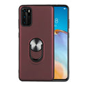 For Huawei P40 360 Rotary Multifunctional Stent PC+TPU Case with Magnetic Invisible Holder(Jujube Red)