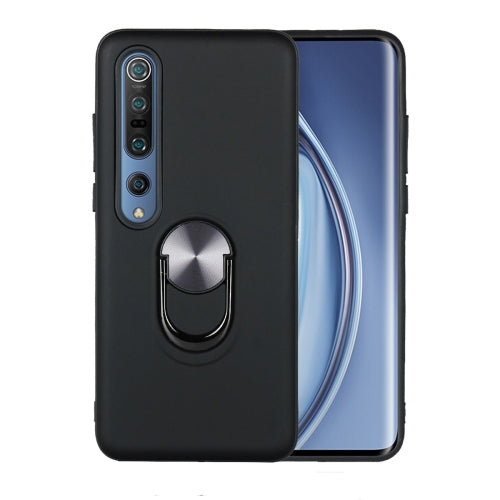 For Xiaomi Mi 10 & 10 Pro 360 Rotary Multifunctional Stent PC+TPU Case with Magnetic Invisible Holder(Black)
