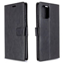 For Galaxy A91 Crazy Horse Texture Horizontal Flip Leather Case with Holder & Card Slots & Wallet & Photo Frame(black)