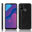 For Huawei Honor 9A Shockproof Sewing Cow Pattern Skin PC + PU + TPU Case(Black)