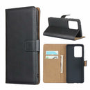 For Galaxy S20 Ultra Leather Horizontal Flip Holster With Magnetic Clasp and Bracket and Card Slot and Wallet(Black)