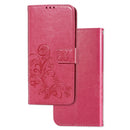 For Galaxy A51 5G Lucky Clover Pressed Flowers Pattern Leather Case with Holder & Card Slots & Wallet & Hand Strap(Rose)