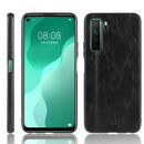 For Huawei Nova 7 SE Shockproof Sewing Cow Pattern Skin PC + PU + TPU Case(Black)