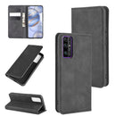 For Huawei Honor 30 Retro-skin Business Magnetic Suction Leather Case with Holder & Card Slots & Wallet(Black)