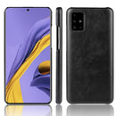 For Galaxy A71 5G Shockproof Litchi Texture PC + PU Case(Black)