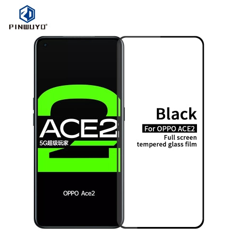 For OPPO Ace2 PINWUYO 9H 2.5D Full Screen Tempered Glass Film(Black)