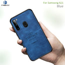 For Galaxy A21 PINWUYO Zun Series PC + TPU + Skin Waterproof And Anti-fall All-inclusive Protective Shell(Blue)