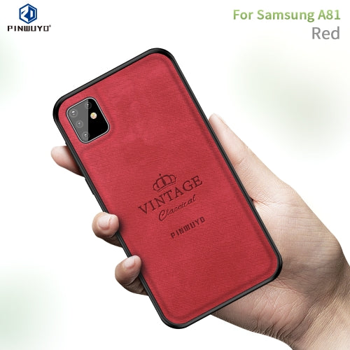For Galaxy A81 / Note10 Lite PINWUYO Zun Series PC + TPU + Skin Waterproof And Anti-fall All-inclusive Protective Shell(Red)