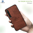 For Xiaomi 10 / 10 Pro PINWUYO Zun Series PC + TPU + Skin Waterproof And Anti-fall All-inclusive Protective Shell(Brown)