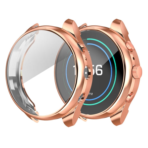 Suitable for Fossil Watch FTW 6022 Female 41mm Electroplated Full-shell TPU Anti-fall Protective Sleeve(Rose gold)