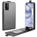 For Huawei Honor 30 Pro R64 Texture Single Vertical Flip Leather Protective Case with Card Slots & Photo Frame(Black)