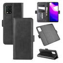 For XiaoMi Mi 10 Lite 5G Dual-side Magnetic Buckle Horizontal Flip Leather Case with Holder & Card Slots & Wallet(Black)