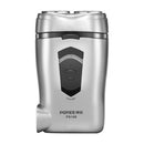 POREE PS186 Rotating Double Cutter Head Electric Shaver Razor, CN Plug(Silver)