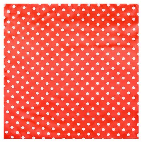 Spring Ladies Dots Pattern Silk ImitationSmall Scarf Square Scarf, Size:60 x 60cm(Red)