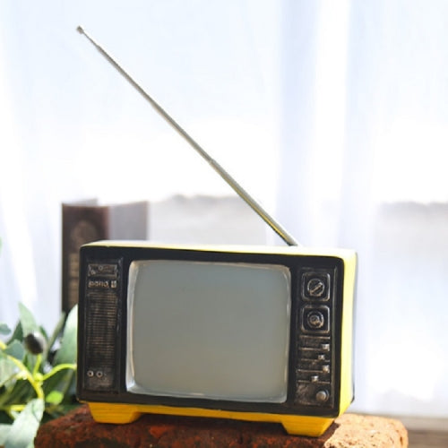 Vintage Radio TV Set Home Decoration Retro Craft Decoration, Style:TV Yellow