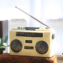 Vintage Radio TV Set Home Decoration Retro Craft Decoration, Style:Radio Beige