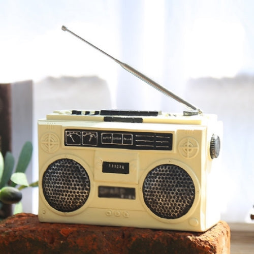 Vintage Radio TV Set Home Decoration Retro Craft Decoration, Style:Radio Beige