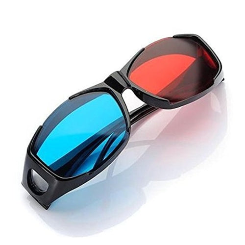 Red Blue 3D Glasses Anaglyph Framed 3D Vision Glasses for Game Stereo Movie Dimensional Glasses Plastic Glasses