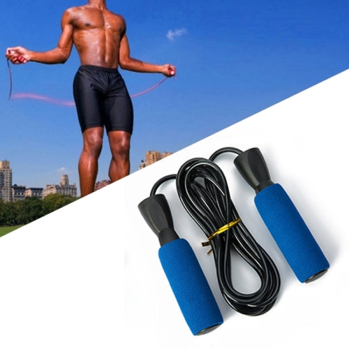 Sponge Handle Bearing Skipping Rope for Test, Length: 2.8m(Blue)