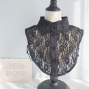 Black Women Autumn and Winter Lace Wild Fake Collar Shirt Decoration Collar, Style:C