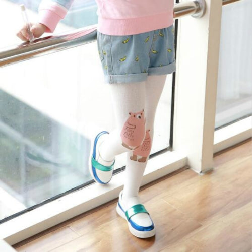 Spring and Autumn Children Cotton Cartoon Fashion Pantyhose, Color:Gopher White(S)