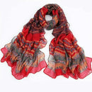 Ethnic Style Geometric Pattern Print Scarf Large Shawl, Size:170 x 60cm(Red)