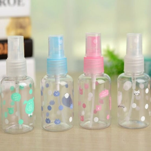 4 PCS 50ML Travel Plastic Squeeze Cosmetics Bottles Container, Random Color Delivery, Style:Spray Type