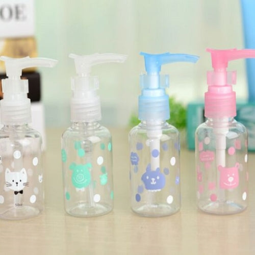 4 PCS 50ML Travel Plastic Squeeze Cosmetics Bottles Container, Random Color Delivery, Style:Press Type