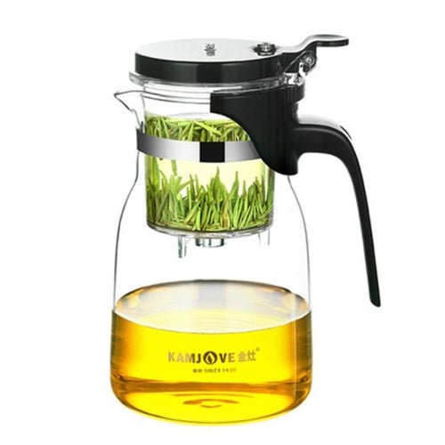 KAMJOVE Elegant Cup Bubble Teapot Office Flower Teapot Heat-resistant Glass Tea Set, Model:K-205 900ML