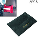 5 PCS Car Velvet Embroidered Tissue Box Storage Bag(Ink Green)