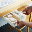 Hidden Desktop Stationery Storage Box Creative Office Desk Bottom Stick Pen Holder, Size:Middle