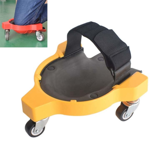 Multifunctional Sliding Knee pad Labor-saving Universal Wheel Mobile Carpentry Kneeling Pad(Yellow)