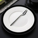 Stainless Steel V-shaped Wall Hanging Design Simple Coffee Spoon Fork Creative Long Handle Stirring Tableware, Style:Fork, Color:Black