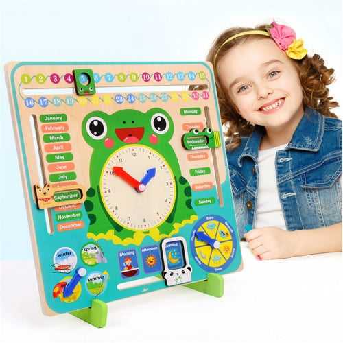 Vertical Weather Calendar Clock Cognitive Children Four Seasons Time Educational Toys Kindergarten Teaching Aids