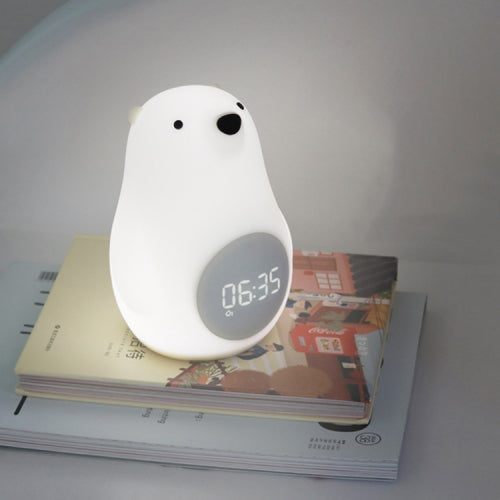 Wake-Up Bear Light Night Light Snooze Atmosphere Lamp with Alarm Clock(Natural Light)