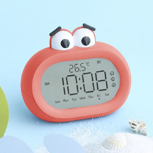 Creative Big Mouth Alarm Clock Electronic Luminous Lamp, Style:Battery(Vermilion)