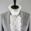 Retro Court Style Love Ruffle Collar Ruffled Fake Collar(White)