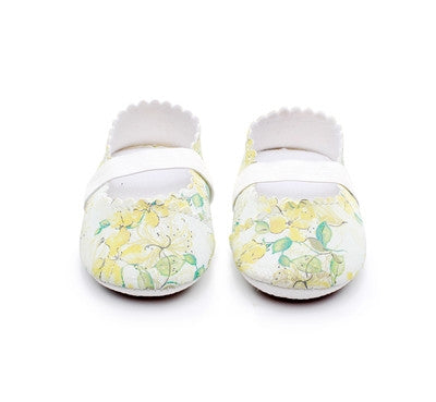 2 Pairs Floral Style Soft Sole PU Leather Princess Shoes(Little Daisy)