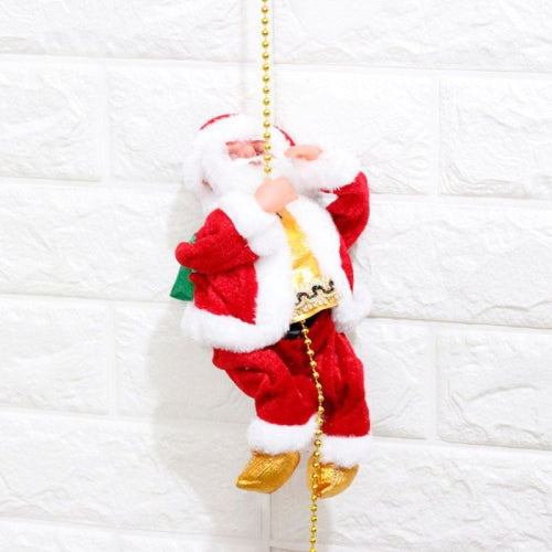 Climbing Santa Claus Electric Plush Toys Stuffed Toy Music Doll for Christmas