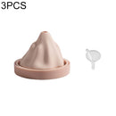 3 PCS Snow Mountain Ice Cube Mould Food Grade Silicone Ice Tray Ice Making Mould with Funnel(Pink)