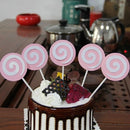 2 Pack Lollipop Cake Insert Ice Cream Dessert Table Decoration(Pink)