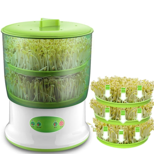 Intelligent Bean Sprouts Maker Household Upgrade Large Capacity Thermostat Green Seeds Growing Automatic Sprout Machine Two layers