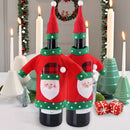 2 PCS Christmas Home Party Champagne Red Wine Bottle Cap Sweater Decoration(Santa)