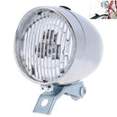 2 PCS 3 LED Retro Bicycle Headlight Night Riding Safety Warning Light(Silver)