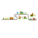 Cartoon Track Car Children Bedroom Wall Stickers Decorative Green Wall Stickers(ZY082)