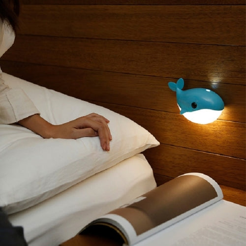 Little Blue Whale Human Induction Light Night Light Aisle Entrance Light(White)