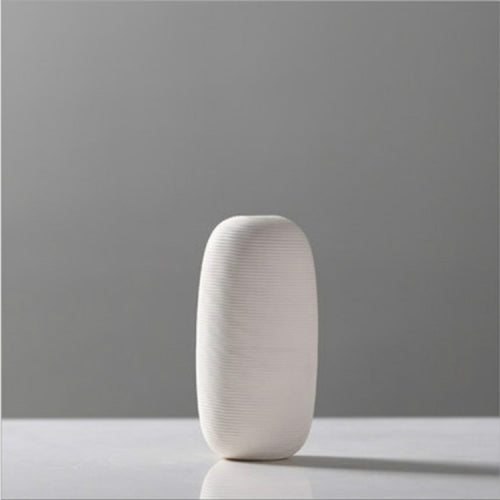 4 PCS Creativity Simple White Vases Ceramic Vases Home Decoration, Size:Medium