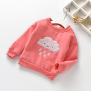 Winter Children Anthropomorphic Cloud Pattern Plus Velvet Thick Warm Shirt, Height:130cm(Pink)